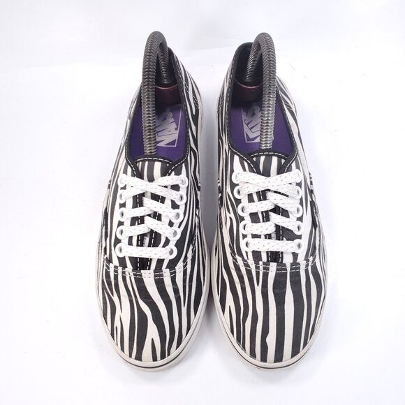 Vans Off the Wall Athletic Lace Up Shoe Womens Size 8 Mens 6.5 T375 Zebra Print - Picture 2 of 9